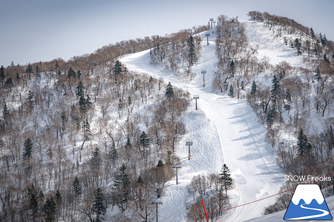 キロロリゾート｜今日の山頂積雪は「340cm」！ビシッと締まったロングコースで快適クルージングが楽しい１日♪